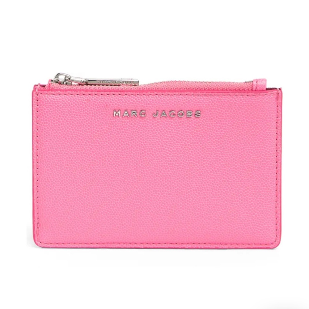A Marc Jacobs compact wallet with a couple of card slots.